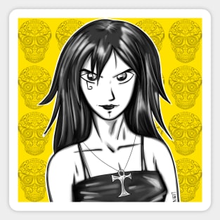 death from sandman skeleton woman ecopop Magnet